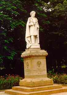 Statue of H.M. Maharaja of Mysore, near Tennis Courts